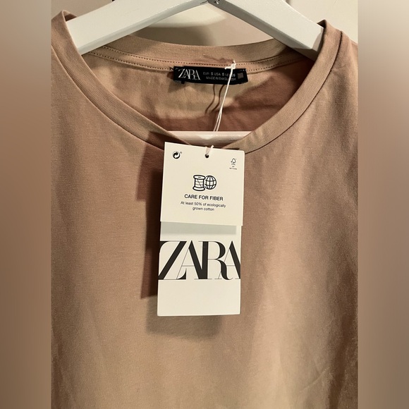 NWT Zara Nude T shirt in Size Small - Picture 2 of 5